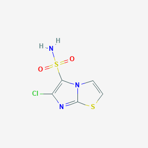 molecular formula C5H4ClN3O2S2 B044380 6-氯咪唑并[2,1-b][1,3]噻唑-5-磺酰胺 CAS No. 112582-89-5