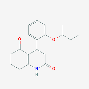 molecular formula C19H23NO3 B4438013 4-(2-sec-butoxyphenyl)-4,6,7,8-tetrahydro-2,5(1H,3H)-quinolinedione 