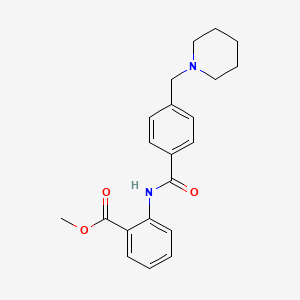 molecular formula C21H24N2O3 B4438046 methyl 2-{[4-(1-piperidinylmethyl)benzoyl]amino}benzoate 