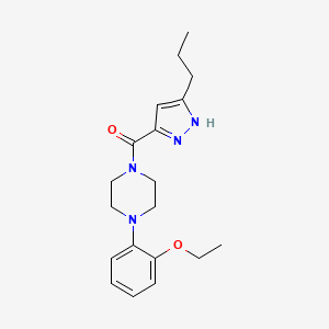 molecular formula C19H26N4O2 B4438050 1-(2-ethoxyphenyl)-4-[(3-propyl-1H-pyrazol-5-yl)carbonyl]piperazine 