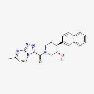 molecular formula C22H21N5O2 B4438058 (3S*,4S*)-1-[(7-methyl[1,2,4]triazolo[4,3-a]pyrimidin-3-yl)carbonyl]-4-(2-naphthyl)piperidin-3-ol 