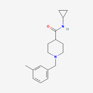 molecular formula C17H24N2O B4438082 N-cyclopropyl-1-(3-methylbenzyl)-4-piperidinecarboxamide 