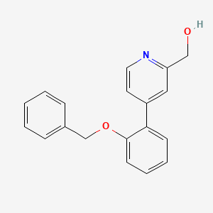 molecular formula C19H17NO2 B4438091 {4-[2-(benzyloxy)phenyl]pyridin-2-yl}methanol 