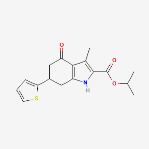molecular formula C17H19NO3S B4438092 isopropyl 3-methyl-4-oxo-6-(2-thienyl)-4,5,6,7-tetrahydro-1H-indole-2-carboxylate 