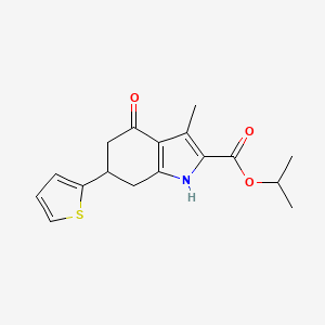 isopropyl 3-methyl-4-oxo-6-(2-thienyl)-4,5,6,7-tetrahydro-1H-indole-2-carboxylate