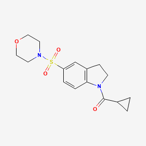 molecular formula C16H20N2O4S B4438099 1-(cyclopropylcarbonyl)-5-(4-morpholinylsulfonyl)indoline 