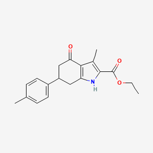 ethyl 3-methyl-6-(4-methylphenyl)-4-oxo-4,5,6,7-tetrahydro-1H-indole-2-carboxylate