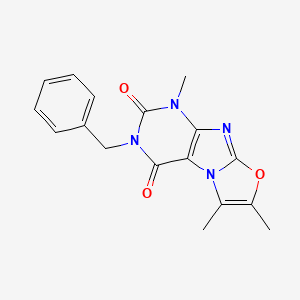 molecular formula C17H16N4O3 B4438115 3-benzyl-1,6,7-trimethyl[1,3]oxazolo[2,3-f]purine-2,4(1H,3H)-dione 