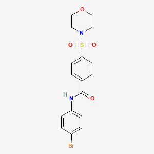 molecular formula C17H17BrN2O4S B4438124 N-(4-bromophenyl)-4-(4-morpholinylsulfonyl)benzamide CAS No. 313537-97-2