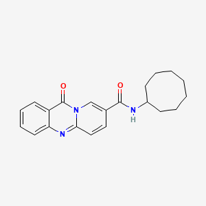 molecular formula C21H23N3O2 B4438127 N-cyclooctyl-11-oxo-11H-pyrido[2,1-b]quinazoline-8-carboxamide 