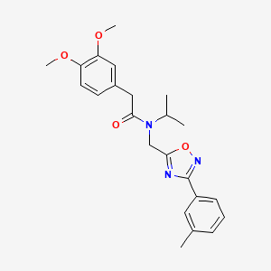 molecular formula C23H27N3O4 B4438135 2-(3,4-dimethoxyphenyl)-N-isopropyl-N-{[3-(3-methylphenyl)-1,2,4-oxadiazol-5-yl]methyl}acetamide 
