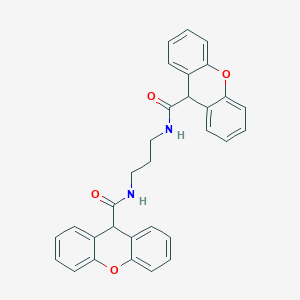 molecular formula C31H26N2O4 B443814 N-{3-[(9H-xanthen-9-ylcarbonyl)amino]propyl}-9H-xanthene-9-carboxamide 