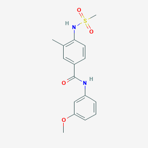 molecular formula C16H18N2O4S B4438142 N-(3-methoxyphenyl)-3-methyl-4-[(methylsulfonyl)amino]benzamide 