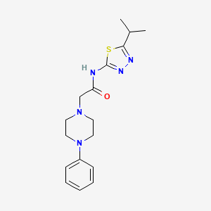 molecular formula C17H23N5OS B4438162 N-(5-isopropyl-1,3,4-thiadiazol-2-yl)-2-(4-phenyl-1-piperazinyl)acetamide 