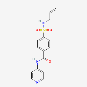 molecular formula C15H15N3O3S B4438163 4-[(allylamino)sulfonyl]-N-4-pyridinylbenzamide 