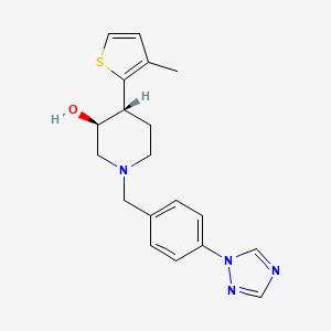 (3S*,4R*)-4-(3-methyl-2-thienyl)-1-[4-(1H-1,2,4-triazol-1-yl)benzyl]piperidin-3-ol