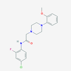molecular formula C19H21ClFN3O2 B4438179 N-(4-chloro-2-fluorophenyl)-2-[4-(2-methoxyphenyl)-1-piperazinyl]acetamide 