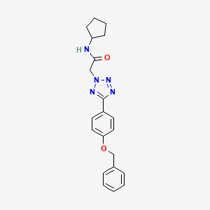 2-{5-[4-(benzyloxy)phenyl]-2H-tetrazol-2-yl}-N-cyclopentylacetamide