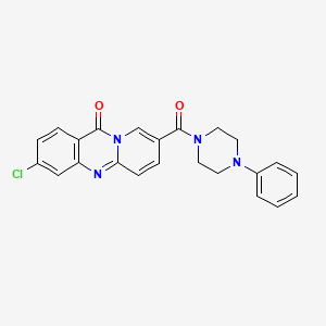 3-chloro-8-[(4-phenyl-1-piperazinyl)carbonyl]-11H-pyrido[2,1-b]quinazolin-11-one