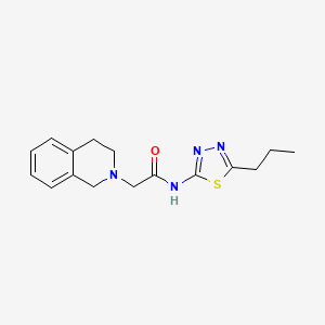 molecular formula C16H20N4OS B4438192 2-(3,4-dihydro-2(1H)-isoquinolinyl)-N-(5-propyl-1,3,4-thiadiazol-2-yl)acetamide 