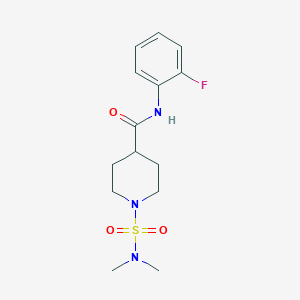 molecular formula C14H20FN3O3S B4438198 1-[(dimethylamino)sulfonyl]-N-(2-fluorophenyl)-4-piperidinecarboxamide 