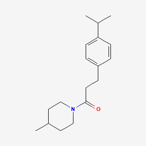molecular formula C18H27NO B4438206 1-[3-(4-isopropylphenyl)propanoyl]-4-methylpiperidine 