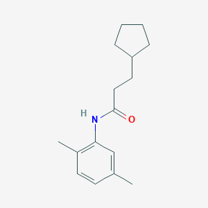 molecular formula C16H23NO B443821 3-cyclopentyl-N-(2,5-dimethylphenyl)propanamide 