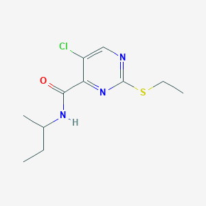 molecular formula C11H16ClN3OS B4438223 N-(sec-butyl)-5-chloro-2-(ethylthio)-4-pyrimidinecarboxamide 