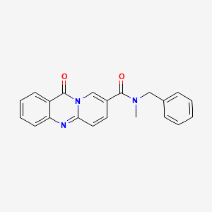 molecular formula C21H17N3O2 B4438239 N-benzyl-N-methyl-11-oxo-11H-pyrido[2,1-b]quinazoline-8-carboxamide 