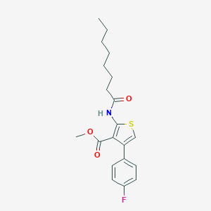 molecular formula C20H24FNO3S B443825 Methyl 4-(4-fluorophenyl)-2-(octanoylamino)thiophene-3-carboxylate 