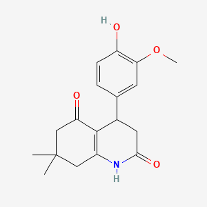 4-(4-hydroxy-3-methoxyphenyl)-7,7-dimethyl-4,6,7,8-tetrahydro-2,5(1H,3H)-quinolinedione