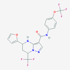 5-(2-furyl)-N-[4-(trifluoromethoxy)phenyl]-7-(trifluoromethyl)-4,5,6,7-tetrahydropyrazolo[1,5-a]pyrimidine-3-carboxamide