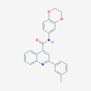 molecular formula C25H20N2O3 B443828 N-(2,3-dihydro-1,4-benzodioxin-6-yl)-2-(3-methylphenyl)-4-quinolinecarboxamide 