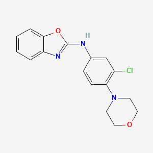 molecular formula C17H16ClN3O2 B4438289 N-[3-chloro-4-(4-morpholinyl)phenyl]-1,3-benzoxazol-2-amine 