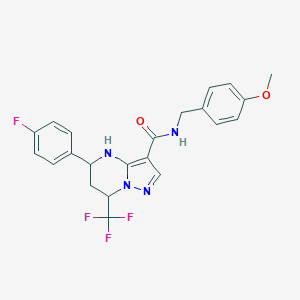 5-(4-fluorophenyl)-N-(4-methoxybenzyl)-7-(trifluoromethyl)-4,5,6,7-tetrahydropyrazolo[1,5-a]pyrimidine-3-carboxamide