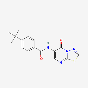 molecular formula C16H16N4O2S B4438303 4-tert-butyl-N-(5-oxo-5H-[1,3,4]thiadiazolo[3,2-a]pyrimidin-6-yl)benzamide 