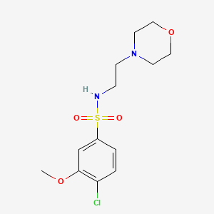 molecular formula C13H19ClN2O4S B4438365 4-chloro-3-methoxy-N-[2-(4-morpholinyl)ethyl]benzenesulfonamide 