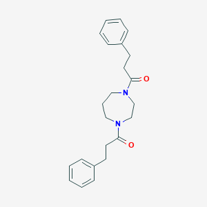 molecular formula C23H28N2O2 B443837 1,4-Bis(3-phenylpropanoyl)-1,4-diazepane 