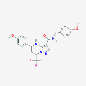 N-(4-methoxybenzyl)-5-(4-methoxyphenyl)-7-(trifluoromethyl)-4,5,6,7-tetrahydropyrazolo[1,5-a]pyrimidine-3-carboxamide