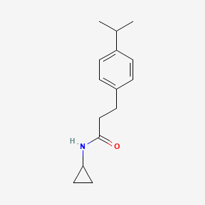 molecular formula C15H21NO B4438394 N-cyclopropyl-3-(4-isopropylphenyl)propanamide 