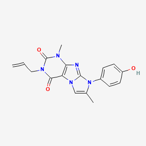 molecular formula C18H17N5O3 B4438409 3-allyl-8-(4-hydroxyphenyl)-1,7-dimethyl-1H-imidazo[2,1-f]purine-2,4(3H,8H)-dione 