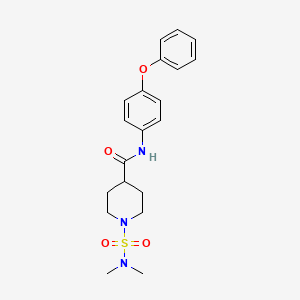molecular formula C20H25N3O4S B4438413 1-[(dimethylamino)sulfonyl]-N-(4-phenoxyphenyl)-4-piperidinecarboxamide 