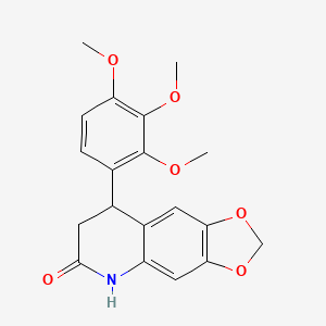 molecular formula C19H19NO6 B4438447 8-(2,3,4-trimethoxyphenyl)-7,8-dihydro[1,3]dioxolo[4,5-g]quinolin-6(5H)-one 