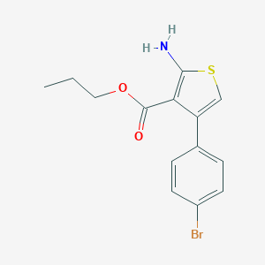 molecular formula C14H14BrNO2S B443846 Propyl 2-amino-4-(4-bromophenyl)thiophene-3-carboxylate CAS No. 350997-21-6