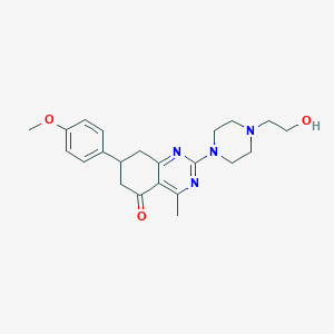 2-[4-(2-hydroxyethyl)-1-piperazinyl]-7-(4-methoxyphenyl)-4-methyl-7,8-dihydro-5(6H)-quinazolinone