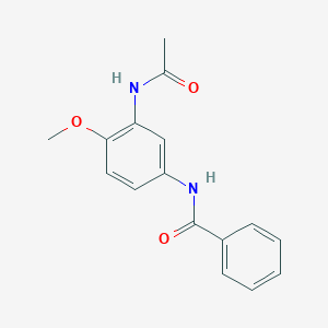 molecular formula C16H16N2O3 B4438487 N-[3-(acetylamino)-4-methoxyphenyl]benzamide 