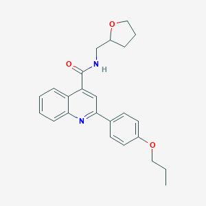 molecular formula C24H26N2O3 B443849 2-(4-propoxyphenyl)-N-(tetrahydro-2-furanylmethyl)-4-quinolinecarboxamide 