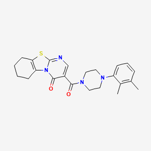 molecular formula C23H26N4O2S B4438503 3-{[4-(2,3-dimethylphenyl)-1-piperazinyl]carbonyl}-6,7,8,9-tetrahydro-4H-pyrimido[2,1-b][1,3]benzothiazol-4-one 