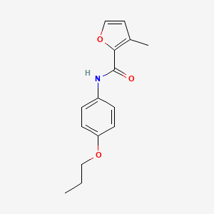 molecular formula C15H17NO3 B4438513 3-methyl-N-(4-propoxyphenyl)-2-furamide 