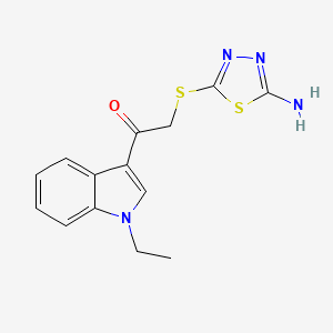 2-[(5-amino-1,3,4-thiadiazol-2-yl)thio]-1-(1-ethyl-1H-indol-3-yl)ethanone